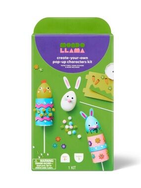 Mondo Llama Create-Your-Own 3ct Pop-Up Characters Kit - Easter Spring Craft